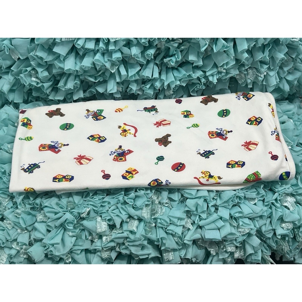 Vintage Gymboree Carters ? Baby Blanket Receiving Swaddle Primary Lovey Security